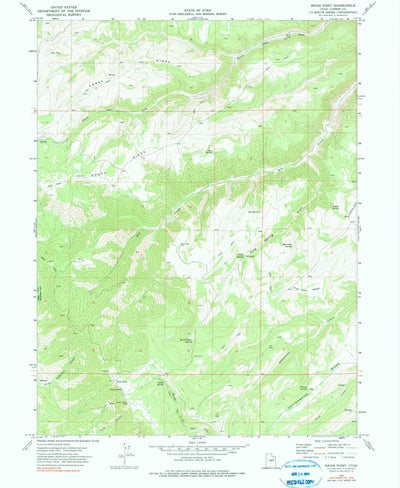 United States Geological Survey Bruin Point, UT (1972, 24000-Scale) digital map