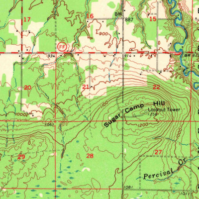 United States Geological Survey Brule, WI (1961, 62500-Scale) digital map