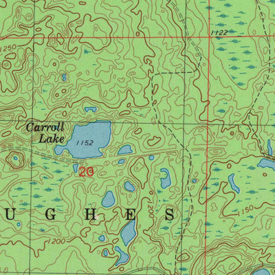 United States Geological Survey Brule, WI (1984, 24000-Scale) digital map