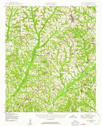 United States Geological Survey Brundidge, AL (1950, 62500-Scale) digital map