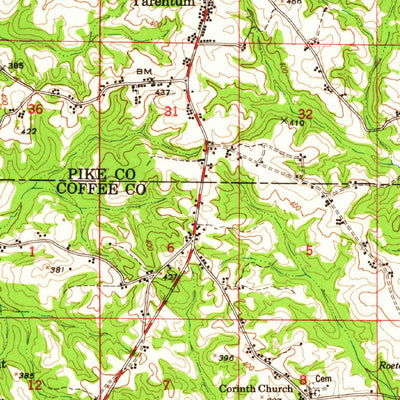 United States Geological Survey Brundidge, AL (1950, 62500-Scale) digital map