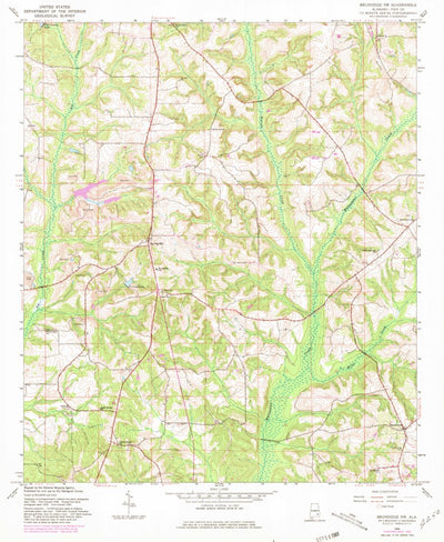 United States Geological Survey Brundidge NW, AL (1960, 24000-Scale) digital map