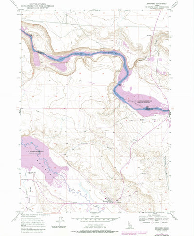 United States Geological Survey Bruneau, ID (1947, 24000-Scale) digital map