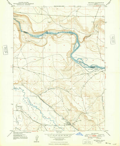 United States Geological Survey Bruneau, ID (1948, 24000-Scale) digital map