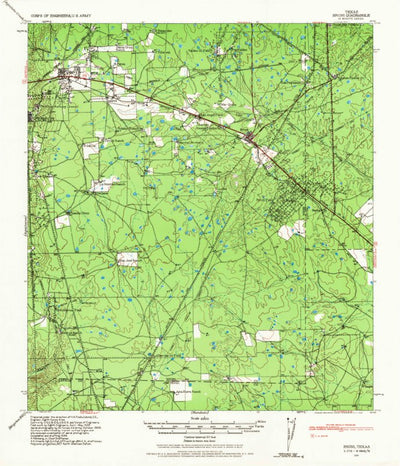 United States Geological Survey Bruni, TX (1939, 62500-Scale) digital map
