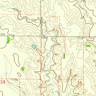 United States Geological Survey Bruning, NE (1960, 24000-Scale) digital map