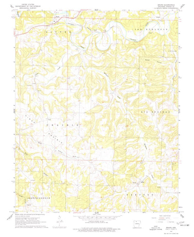 United States Geological Survey Bruno, AR (1967, 24000-Scale) digital map