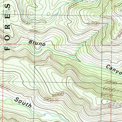 United States Geological Survey Bruno Peak, AZ (1986, 24000-Scale) digital map