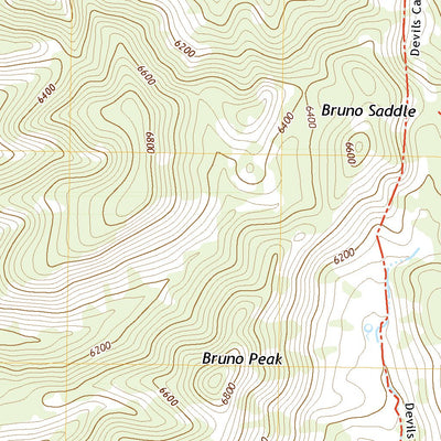 United States Geological Survey Bruno Peak, AZ (2021, 24000-Scale) digital map
