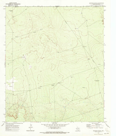 United States Geological Survey Brunson Ranch, TX (1970, 24000-Scale) digital map