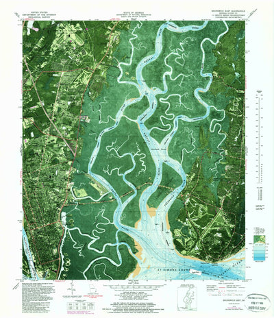 United States Geological Survey Brunswick East, GA (1979, 24000-Scale) digital map