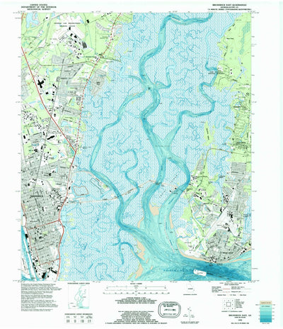 United States Geological Survey Brunswick East, GA (1993, 24000-Scale) digital map