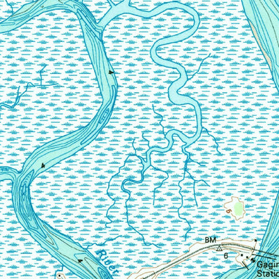 United States Geological Survey Brunswick East, GA (1993, 24000-Scale) digital map