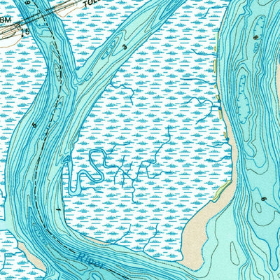 United States Geological Survey Brunswick East, GA (1993, 24000-Scale) digital map