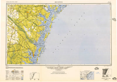 United States Geological Survey Brunswick, GA (1948, 250000-Scale) digital map