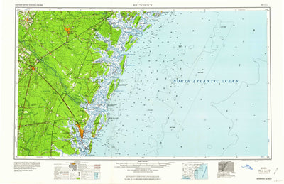 United States Geological Survey Brunswick, GA (1961, 250000-Scale) digital map
