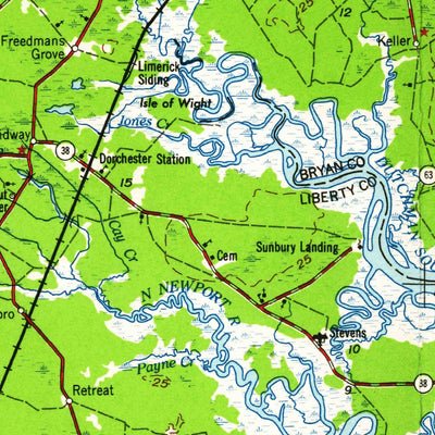 United States Geological Survey Brunswick, GA (1961, 250000-Scale) digital map