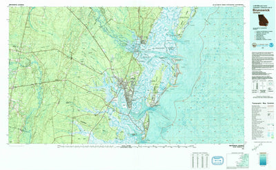 United States Geological Survey Brunswick, GA (1981, 100000-Scale) digital map
