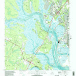 United States Geological Survey Brunswick West, GA (1993, 24000-Scale) digital map