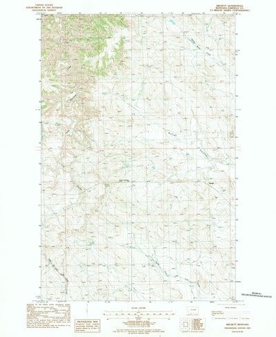 United States Geological Survey Brusett, MT (1983, 24000-Scale) digital map