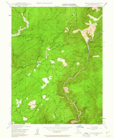 United States Geological Survey Brush Creek, CA (1947, 24000-Scale) digital map