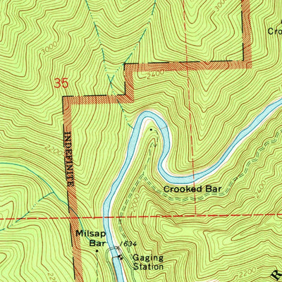 United States Geological Survey Brush Creek, CA (1970, 24000-Scale) digital map