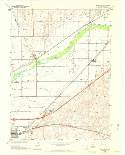 United States Geological Survey Brush East, CO (1951, 24000-Scale) digital map