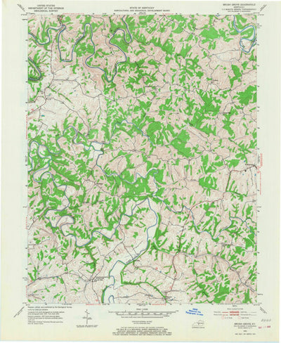United States Geological Survey Brush Grove, KY (1953, 24000-Scale) digital map