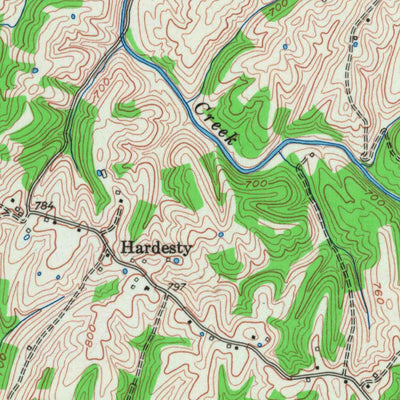 United States Geological Survey Brush Grove, KY (1953, 24000-Scale) digital map