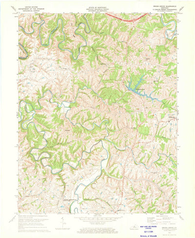 United States Geological Survey Brush Grove, KY (1972, 24000-Scale) digital map