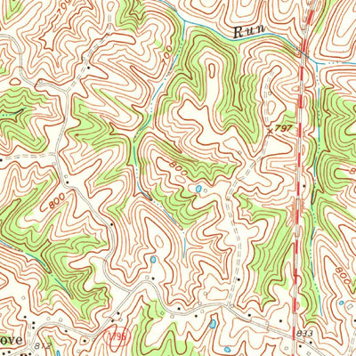 United States Geological Survey Brush Grove, KY (1972, 24000-Scale) digital map