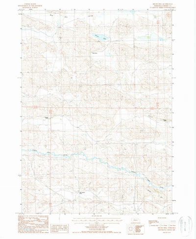United States Geological Survey Brush Hill, NE (1987, 24000-Scale) digital map