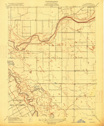 United States Geological Survey Brush Lake, CA (1915, 31680-Scale) digital map