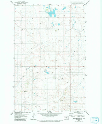 United States Geological Survey Brush Mountain SW, MT (1983, 24000-Scale) digital map