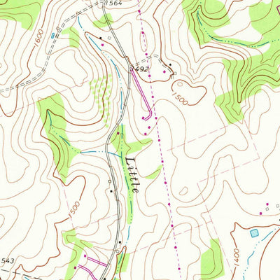 United States Geological Survey Brush Valley, PA (1963, 24000-Scale) digital map