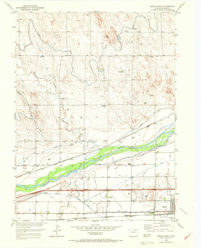 United States Geological Survey Brush West, CO (1951, 24000-Scale) digital map