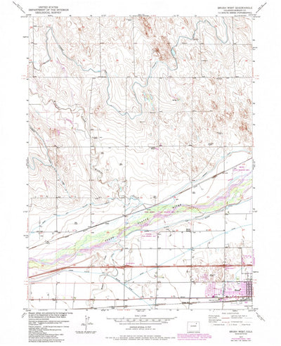 United States Geological Survey Brush West, CO (1971, 24000-Scale) digital map