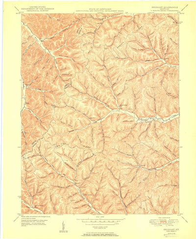 United States Geological Survey Brushart, KY (1950, 24000-Scale) digital map