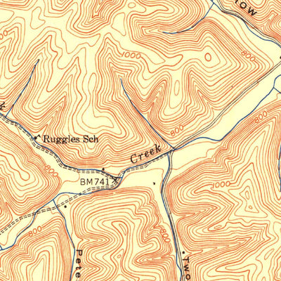 United States Geological Survey Brushart, KY (1950, 24000-Scale) digital map