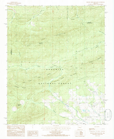 United States Geological Survey Brushy Creek Mountain, AR (1985, 24000-Scale) digital map
