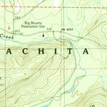 United States Geological Survey Brushy Creek Mountain, AR (1985, 24000-Scale) digital map