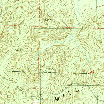 United States Geological Survey Brushy Creek Mountain, AR (1985, 24000-Scale) digital map