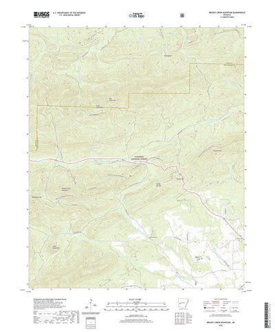 United States Geological Survey Brushy Creek Mountain, AR (2020, 24000-Scale) digital map