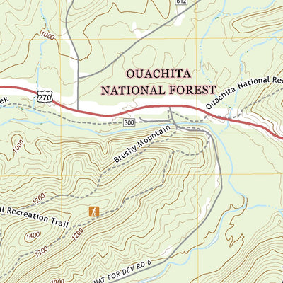 United States Geological Survey Brushy Creek Mountain, AR (2020, 24000-Scale) digital map