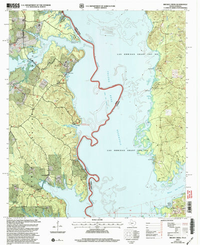 United States Geological Survey Brushy Creek, TX-LA (2003, 24000-Scale) digital map