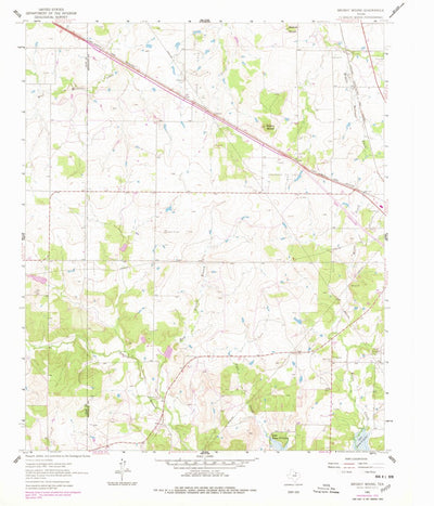 United States Geological Survey Brushy Mound, TX (1961, 24000-Scale) digital map