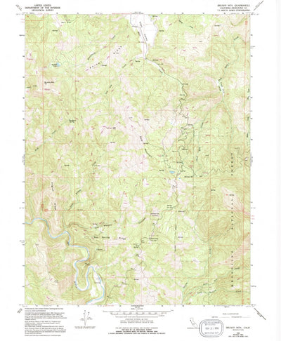 United States Geological Survey Brushy Mountain, CA (1966, 24000-Scale) digital map