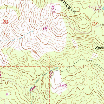 United States Geological Survey Brushy Mountain, CA (1966, 24000-Scale) digital map