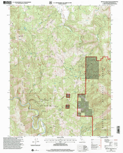 United States Geological Survey Brushy Mountain, CA (1996, 24000-Scale) digital map