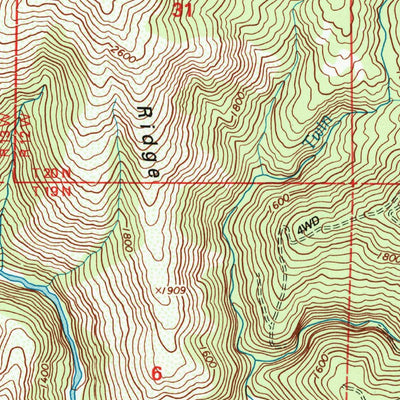 United States Geological Survey Brushy Mountain, CA (1996, 24000-Scale) digital map